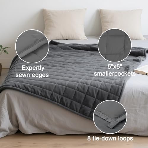 Hillhub Weighted Blanket for Adults, Multiple Sizes for Weight 30-350 lbs, Machine Washable - Image 4