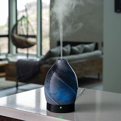 Airome Obsidian Medium Essential Oil Diffuser|100 mL Humidifying Ultrasonic Aromatherapy Diffuser 8 Colorful LED Lights, Intermittent & Continual Mist, Auto Shut-Off - Image 2