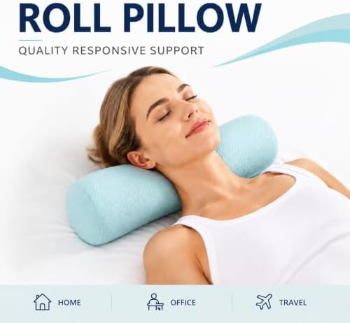 Neck Roll Pillow, Cervical Neck Pillow Bolster Pillow for Sleeping - Image 2