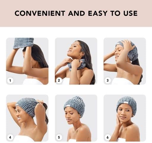 Kitsch Spa Headband for Women - Face Wash Headband Misty Blue, 1pc - Image 4