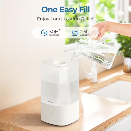 Humidifiers for Bedroom, 2.5L Top Fill Cool Mist Humidifiers - Image 4