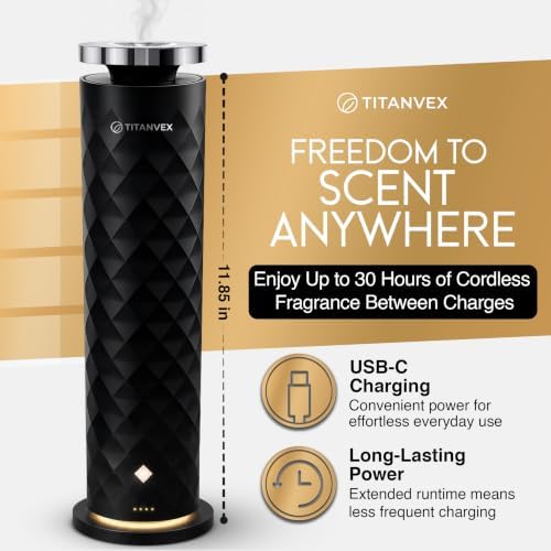 Cordless Hotel Scent Diffuser, Waterless Cold Air Oil Diffuser - Image 6