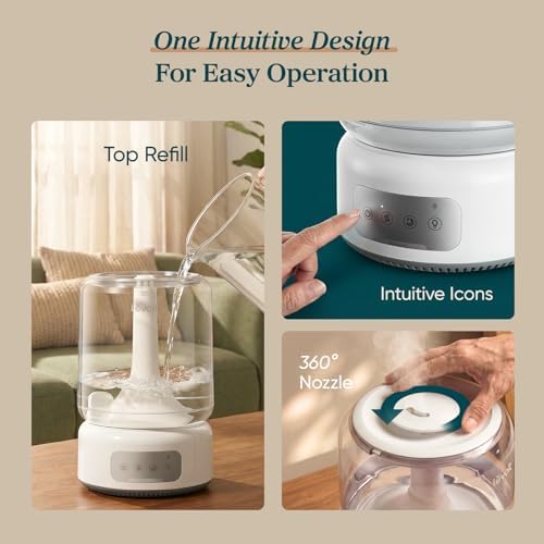 Levoit Humidifiers for Bedroom Large Room Home, 6.2L Cool Mist, 62H Runtime - Image 4