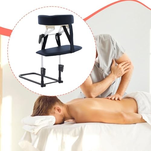 Mattress Top Massage Kit Adjustable Headrest Massage SPA Portable Sturdy Face Down Pillow with Armrest, Gray Blue - Image 3