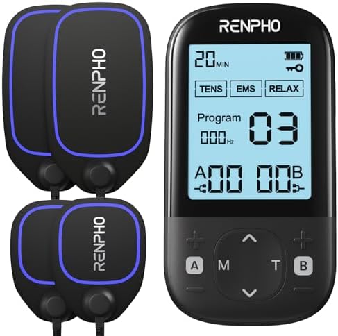 RENPHO TENS Unit Muscle Stimulator, 60 Programs EMS Unit, TENS Machine by Unknown