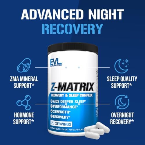 EVL ZMatrix Magnesium & Zinc Muscle Recovery Supplement - 120 Servings - Image 3