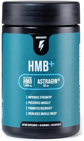 InnoSupps HMB+, 1500mg HMB Supplement, 50mg Astragin, 40 Servings by InnoSupps