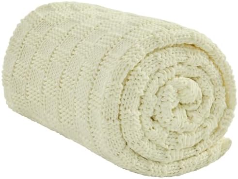 Knitted Weighted Blanket for Adult, No Beads Heavy Blanket 48"x72" 12lbs by Unknown