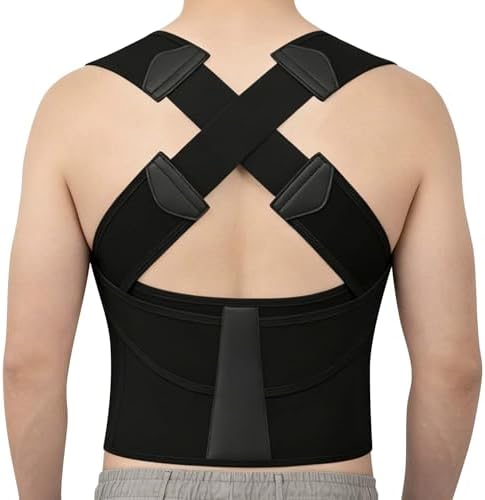 Back Brace Posture Corrector for Women and Men Upgraded Dynamic Traction Correction System Adjustable Shoulder Support Straightener Helps Reduce Upper Lower Back Pain Suitable for Hump Scoliosis Black Small by QualityFreedomEmpowerment