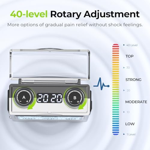 AUVON Rechargeable 4-Channel TENS Unit Muscle Stimulator for Back Pain Relief, Digital TENS Machine with 8 Customizable Modes, Electronic Pulse Massager Easy to Use, 16 Premium TENS Pads, A Carry Case - Image 6