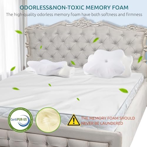 DONAMA Cervical Pillow for Neck and Shoulder,Contour Memory Foam Pillow,Ergonomic Neck Support Pillow for Side Back Stomach Sleepers with Pillowcase - Image 7