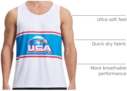 EZRUN Men's Quick Dry Workout Tank Top UPF 50+ Sweat-Wicking Gym Shirt - Image 4