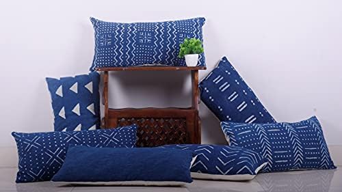 Trade Star 12X24 Cotton Solid Pillow Cover Decorative Cushion Cover Throw Pillow Cover for Living Room Decor Indian Farmhouse Accent Pillow Cases for Sofa Room (Indigo Solid) - Image 6