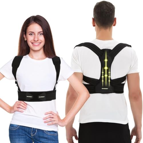 SHAPERKY Posture Corrector for Women and Men - Adjustable Upper Back Brace - Breathable Back Support straightener - Providing Pain Relief from Lumbar&Shoulder XL - Image 2