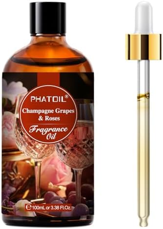 Champagne Grapes Roses Fragrance Oil for Diffuser Aromatherapy 3.38FL.OZ by PHATOIL