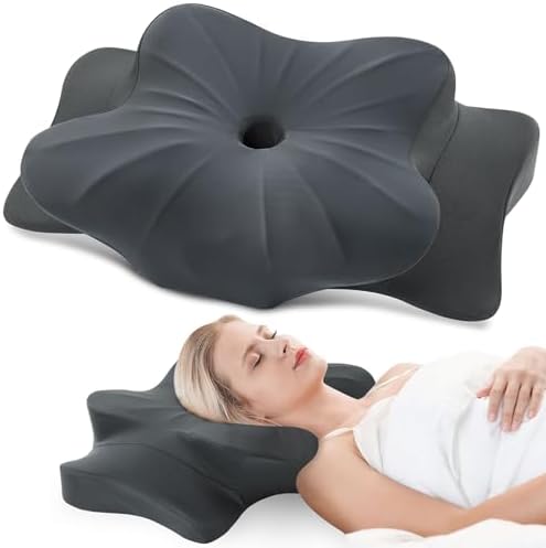 DONAMA Cervical Pillow for Neck and Shoulder Pain Relief, Cooling Contour Memory Foam Pillow, Dual-Height Ergonomic Neck Support Pillow for Side Back Stomach Sleepers with Removable Pillowcase by DONAMA