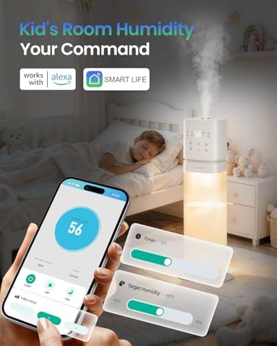 Humidifiers for Bedroom 2.1Gal/8L, Smart Humidifier for Large Room - Image 3