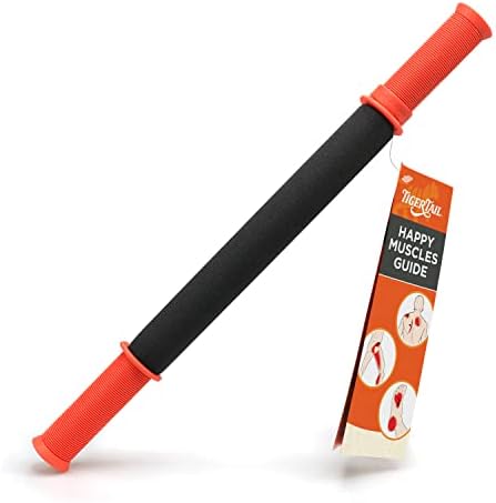 Tiger Tail 18in Massage Stick Portable Roller, Handheld, Deep Tissue Foam Roller, Body Massage and Myofascial Release Tool for Legs, Neck, Calves, Thighs, Shins & Back, The Original 18, Made in USA by TigerTailUSA