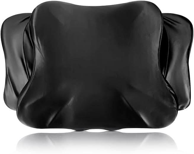 Set of 2 Thickened Satin Pillowcase, Elastic 16 * 24In Pillow Cover for Cervical Pillow or Memory Foam Pillows, Smooth & Soft Hair and Skin Friendly, Queen Size with Zipper Black - Image 6