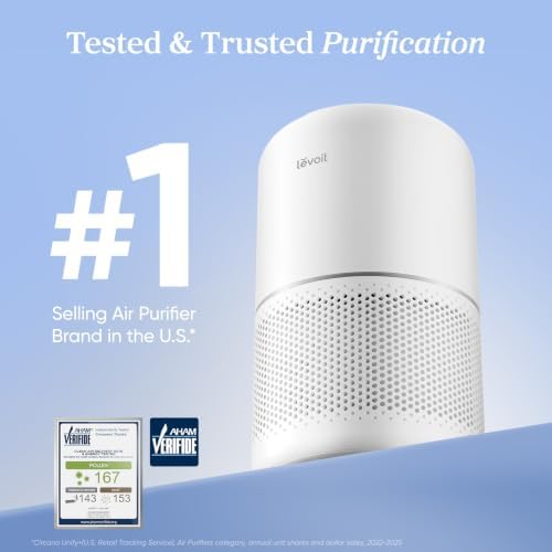 LEVOIT Air Purifier for Home Allergies and Pets Hair Smokers in Bedroom, H13 True HEPA Filter, 24db Filtration System Cleaner Odor Eliminators, Remove 99.97% Dust Smoke Mold Pollen, Core 300, White - Image 3