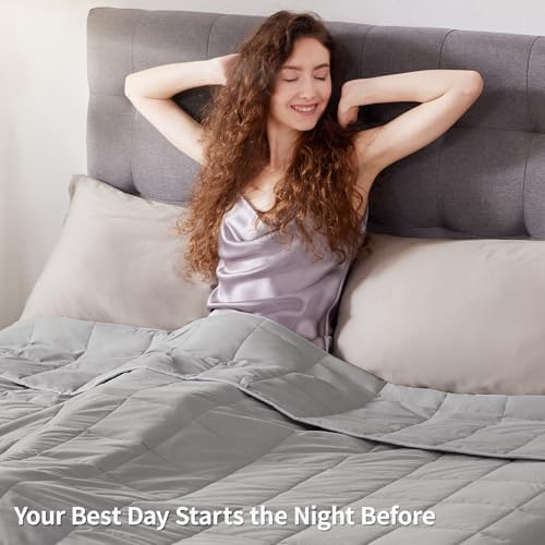 Weighted Blanket Queen Size (60"x80" 20lbs),Ultra Soft and Cozy Cooling Weighted Blanket Queen Size for Adult,Heavy Blanket with Machine Washable Soft Blanket, Stone Grey - Image 6