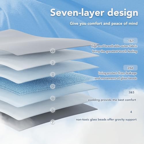 Topcee Weighted Blanket for Adults (15 lbs, 60" x 80") Queen Size Soft Cooling Heavy Blanket Sleeping, Apply to 130-160 lbs Body, Thick Breathable Blanket with Glass Bead, Easy Care - Image 6