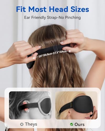 FACEMOON Blackout Weighted Eye Mask, 3D Sleep Mask for Men, Travel Gadgets - Image 5
