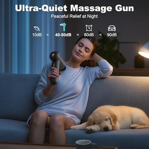 Nekteck Massage Gun Deep Tissue - 12mm Amplitude, 30 Speeds, Full-Body Muscle Relaxation Device with 5-Head for Pain Relief, Quiet USB-C Rechargeable Percussion Muscle Massager for Home Office Travel - Image 6
