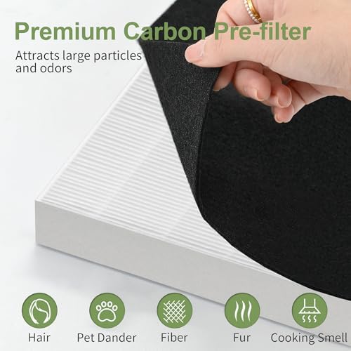 Air108 Filter Replacement Compatible with Oreck AirInstinct Air Purifier Models 75 100 108 109 150 200 | 1 Main Filter and 2 Carbon Filters - Image 4
