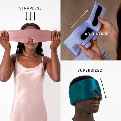 DROWSY Silk Sleep Mask - Face-Hugging, Padded Cocoon for Luxury Sleep in Total Darkness - 100% Pure Mulberry Silk (Damask Rose) - Image 6