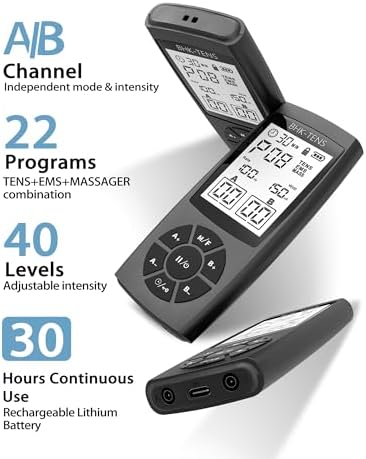 TENS Unit Muscle Stimulator for Pain Relief Therapy, 22 Modes EMS TENS Machine, Electronic Muscle Relaxer for Shoulder Pain Relief, Back Pain, Shoulder Neck Pain Relief - Image 2