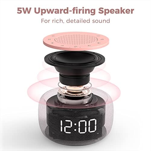 Buffbee Sound Machine & Alarm Clock 2-in-1-0-100% Display Dimmer, Under Light, Sleep Timer, Precise 30-Level Volume Control White Noise Machine - Image 3