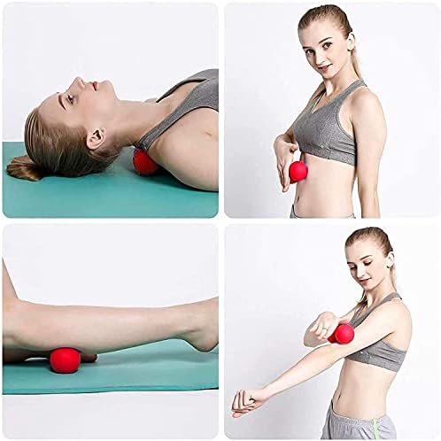 WOVTE Massage Lacrosse Ball for Sore Muscles, Shoulders, Neck, Back, Foot, Body, Deep Tissue, Trigger Point, Muscle Knots, Yoga and Myofascial Release (Red) - Image 4
