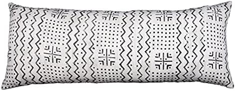 Trade Star Mudcloth 14X36 Lumber Pillow Cover 100% Cotton Authentic Throw Cushion Cover Highly Durable Cushion Case Large Body Indian Modern Living Room Decor for Bed (Ivory ALMA) by TradeStar