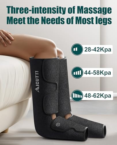 AICUTTI Professional Air Compression Leg and Foot Massager with Heat - Christmas & Birthday Gifts for Men & Women, Improved Circulation & Pain Relief, Ideal for Parents on Mother's Day & Father's Day - Image 4