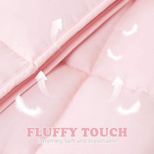 Weighted Blanket - 3 lbs Pink Heavy Blanket, 20"x30", Small Size Breathable Lap Blanket - Image 4