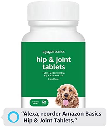 Amazon Basics Dog Hip & Joint Daily Chewable Tablets, with Glucosamine, MSM, and Chondroitin, Duck Flavored, 120 Count (Previously Solimo) - Image 6
