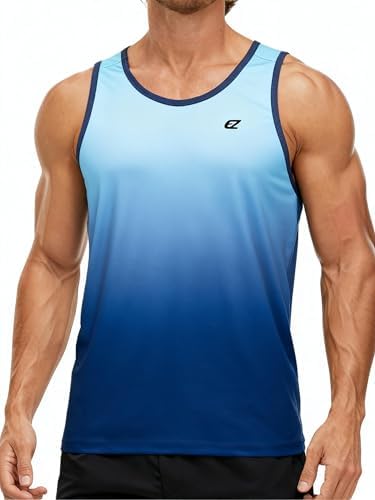 EZRUN Men's Quick Dry Workout Tank Top UPF 50+ Sweat-Wicking Gym Shirt by EZRUNSPORT