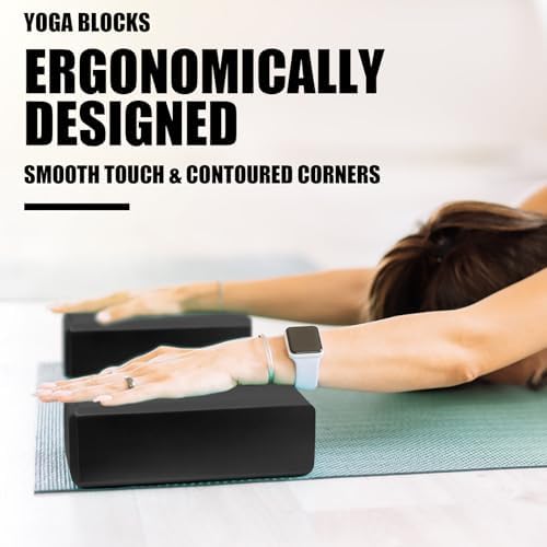 Septo 2 Pcs Yoga Blocks, 9x6x3 Inch Foam Blocks for Pilates - Image 4