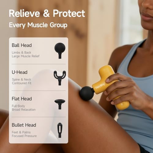 HEYCHY Super Mini Massage Gun Deep Tissue Portable Muscle Massager, 3000RPM - Image 6