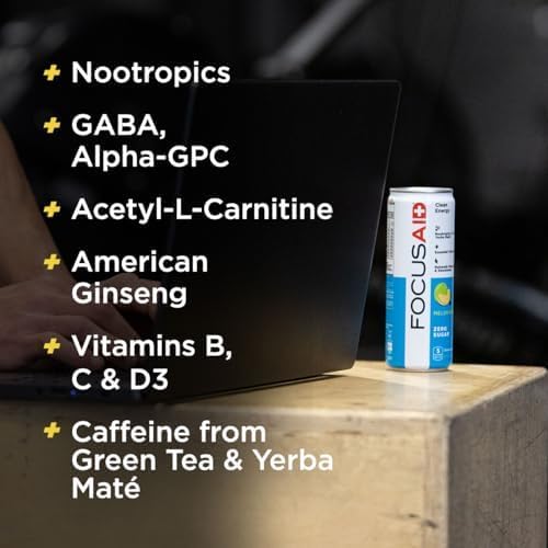 LIFEAID Zero Sugar Energy Blend Nootropics Green Tea, 100mg Natural Caffeine, FOCUSAID, 12 Fl Oz (Pack of 12) - Image 2