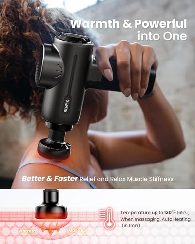 RENPHO Active+ Thermal Massage Gun with Heat, App Control, Muscle Massager - Image 2