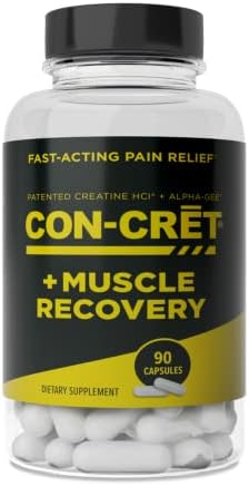 CON-CRET Creatine HCl + Muscle Recovery with Alpha-GEE®, Supports Muscle Recovery, Reduces Soreness, Restores Muscle Health, 90 Capsules by iHerb