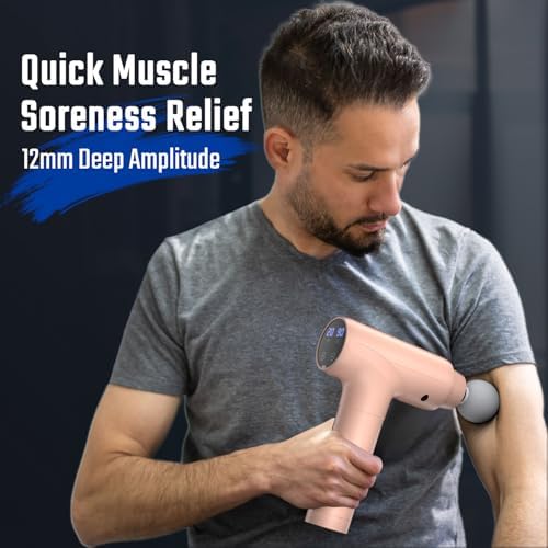 cotsoco Massage Gun Deep Tissue, Muscle Massage Gun Back Massager for Pain Relief, 20 Speeds Handheld Electric Massager Tool with Silent Brushless Motor, Suitable for Gym Office Home Travel - Image 4