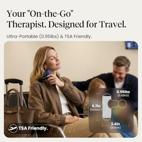 BOB AND BRAD Q2 Mini Massage Gun, Pocket-Sized Deep Tissue Massager, FSA Portable Percussion Muscle Massager Gun, Ultra Small & Quiet Travel Massage Gun for Pain Relief, HSA Eligible - Image 3