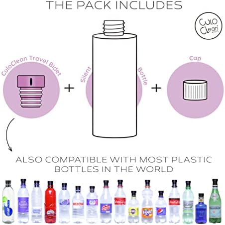 CuloClean Portable Bidet for Toilet or Travel (Lilac). Peribottle for Postpartum Care. After Labor Essentials. Spray Douche for Mom and Baby. (CuloClean + Bottle, 1pcs Lilac) - Image 3