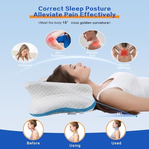 Pain Relief Cervical Pillow for Neck Support,Adjustable Ergonomic Pillow - Image 5