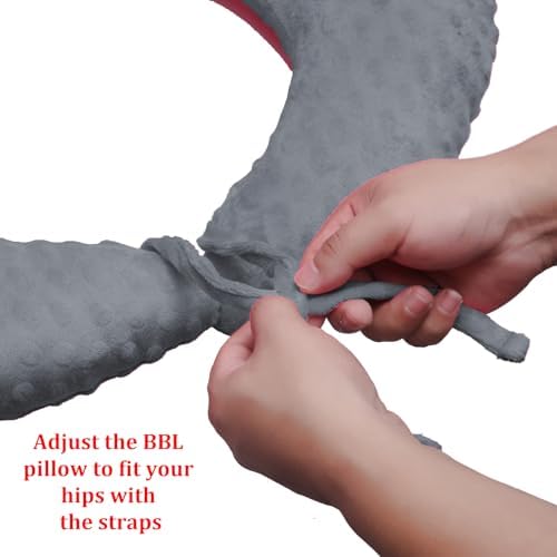 BBL Pillow After Surgery for Butt Sleeping, Brazilian Butt Lift Pillow Post Surgery Recovery for Sitting Sleeping Driving Donut Pillow for Woman Lumbar Back Cushion Seat Foam (Grey) - Image 4