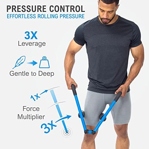 DoubleUP Roller D2 Leg & Arm Massager, Metal Frame + 2 Rollers, White - Image 5