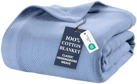 LANE LINEN Soft Blanket King, 350 GSM 100% Cotton Medium Weight by LaneLinen